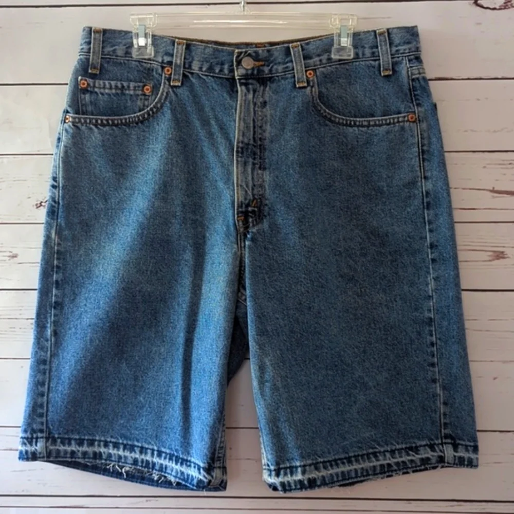 Vintage 90s Levi's Blue Jean Baggy 550 Made USA Skater‎ Shorts Y2K Men's Size 36